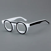 Umi Acetate Round Retro Glasses Frame Round Frames Southood White Black